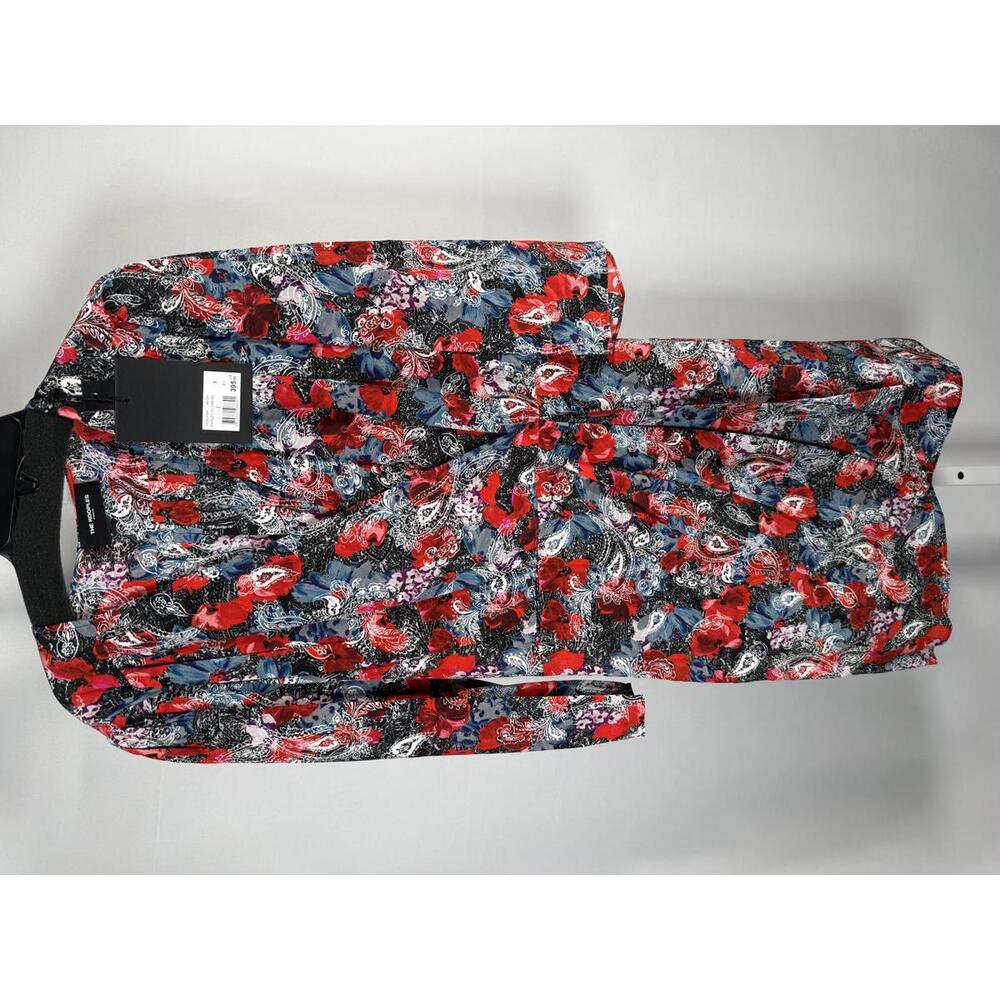 The Kooples Paisley Flowers Mini Wrap Dress 100% Viscose US Large /FR 3 NWT $395 - Picture 3 of 9